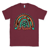 Burgundy be kind western turquoise rainbow Classic Tee - JahusDesignShop