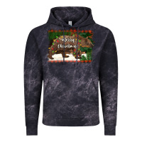 Cloud Black merry christmas bear Vintage Hoodie - BarkalooDesign