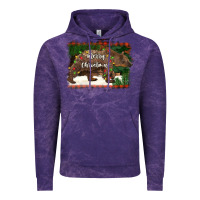 Cloud Purple merry christmas bear Vintage Hoodie - BarkalooDesign