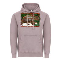 Vintage Zinc merry christmas bear Vintage Hoodie - BarkalooDesign