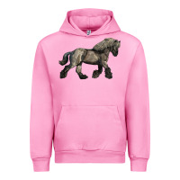Fuchsia Pink Belgian Horse Urban Hoodie - LillyAllenDesigns