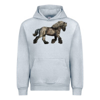 Heather Grey Belgian Horse Urban Hoodie - LillyAllenDesigns