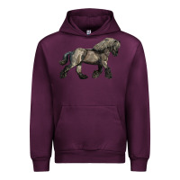 Mauve Wine Belgian Horse Urban Hoodie - LillyAllenDesigns
