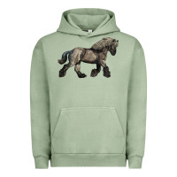 Pigment Oil Green Belgian Horse Urban Hoodie - LillyAllenDesigns