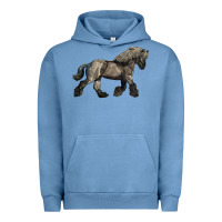 Pigment Pebble Blue Belgian Horse Urban Hoodie - LillyAllenDesigns