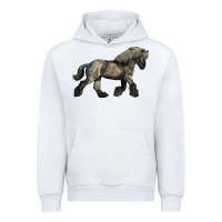 White Belgian Horse Urban Hoodie - LillyAllenDesigns