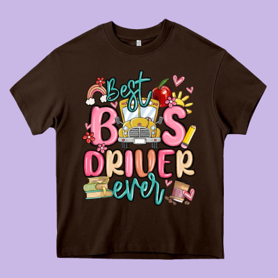 Best Bus Driver Ever Heavy Core Tee Designed By Maliassmallbusiness