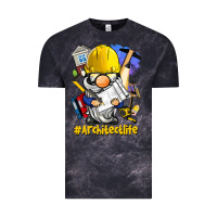 Cloud Black Architect life gnome Vintage Tee - BarkalooDesign