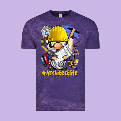 Architect Life Gnome Vintage Tee Designed By Barkaloodesign