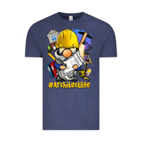 Vintage Denim Architect life gnome Vintage Tee - BarkalooDesign