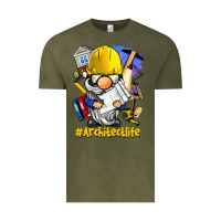 Vintage Olive Architect life gnome Vintage Tee - BarkalooDesign