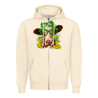 Sandshell St. Patrick's Day cow Zipper Hoodie - OliviaCreatesArt