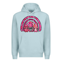 Blue Mist breast cancer rainbow gnomes Premium Hoodie - FaDigitalArtStudio