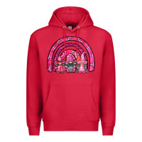 Cardinal breast cancer rainbow gnomes Premium Hoodie - FaDigitalArtStudio