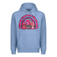 Colony Blue breast cancer rainbow gnomes Premium Hoodie - FaDigitalArtStudio