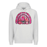 Dove Grey breast cancer rainbow gnomes Premium Hoodie - FaDigitalArtStudio