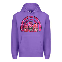 Purple breast cancer rainbow gnomes Premium Hoodie - FaDigitalArtStudio