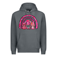 Rock breast cancer rainbow gnomes Premium Hoodie - FaDigitalArtStudio