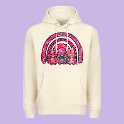 Breast Cancer Rainbow Gnomes Premium Hoodie Designed By Fadigitalartstudio