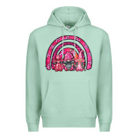 Seafoam breast cancer rainbow gnomes Premium Hoodie - FaDigitalArtStudio