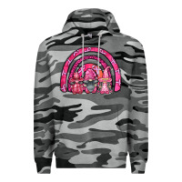 Slate Camo breast cancer rainbow gnomes Premium Hoodie - FaDigitalArtStudio