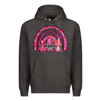 Smoke breast cancer rainbow gnomes Premium Hoodie - FaDigitalArtStudio