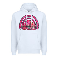 White breast cancer rainbow gnomes Premium Hoodie - FaDigitalArtStudio