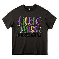 Asphalt little miss mardi gras Heavy Core Tee - MaliasSmallBusiness