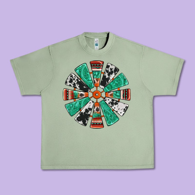 Western Windmill Urban Heavy Tee Designed By Jasminsmagicworld