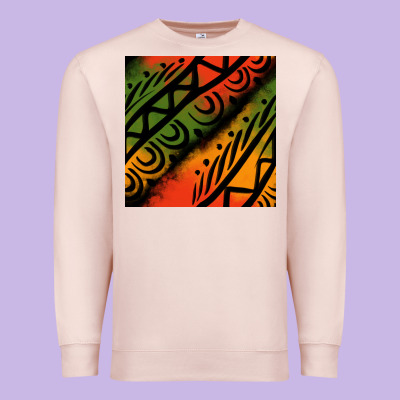 African Tribal Seamless Pattern Premium Sweatshirt Designed By Bundleandbundleshop