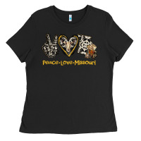 Black Peace Love Missouri Ladies Tee - Jasminsmagicworld