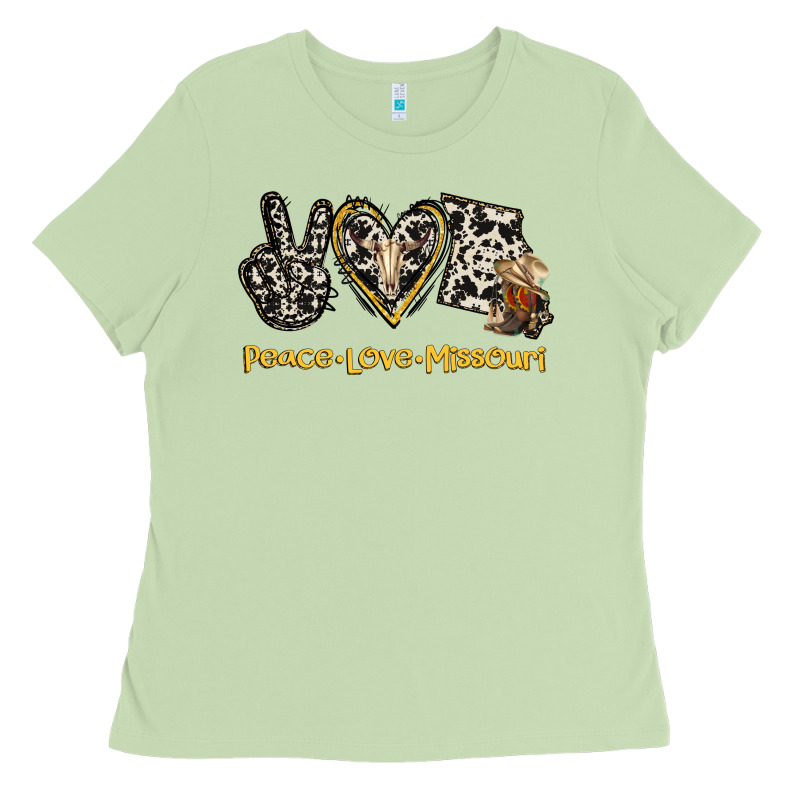 Peace Love Missouri Ladies Tee by Jasminsmagicworld | Teevron