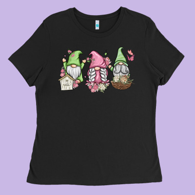 Spring Gnomes Ladies Tee Designed By Maliassmallbusiness