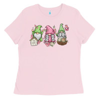 Bubblegum Pink spring gnomes Ladies Tee - MaliasSmallBusiness