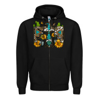 Black western free bird Zipper Hoodie - OliviaCreatesArt
