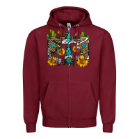 Burgundy western free bird Zipper Hoodie - OliviaCreatesArt