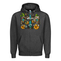 Charcoal Heather western free bird Zipper Hoodie - OliviaCreatesArt