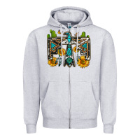 Heather Grey western free bird Zipper Hoodie - OliviaCreatesArt