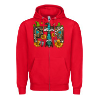 Red western free bird Zipper Hoodie - OliviaCreatesArt