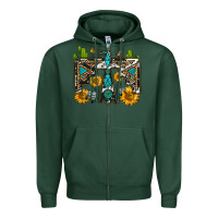 Sports Green western free bird Zipper Hoodie - OliviaCreatesArt