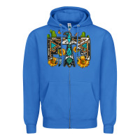 True Royal western free bird Zipper Hoodie - OliviaCreatesArt