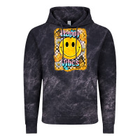 Cloud Black happy vibes smiley face Vintage Hoodie - BarkalooDesign