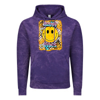 Cloud Purple happy vibes smiley face Vintage Hoodie - BarkalooDesign