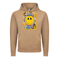 Vintage Coffee happy vibes smiley face Vintage Hoodie - BarkalooDesign