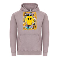 Vintage Zinc happy vibes smiley face Vintage Hoodie - BarkalooDesign