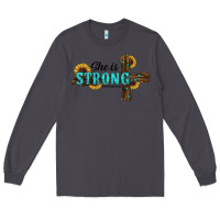 Smoke She Is Strong Western Cross Long Sleeve Tee - RanaPortraitStore