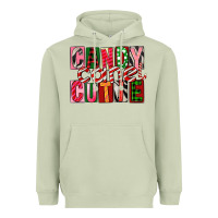 Matcha Candy Cane Cutie Heavyweight Hoodie - FaDigitalArtStudio