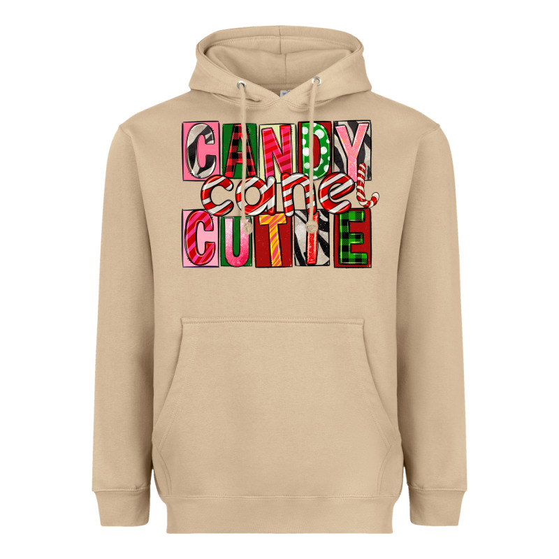 Candy Cane Cutie Heavyweight Hoodie by FaDigitalArtStudio | Teevron