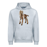 Heather Grey Baby Nubian Goat Urban Hoodie - LillyAllenDesigns