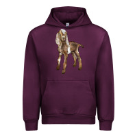 Mauve Wine Baby Nubian Goat Urban Hoodie - LillyAllenDesigns